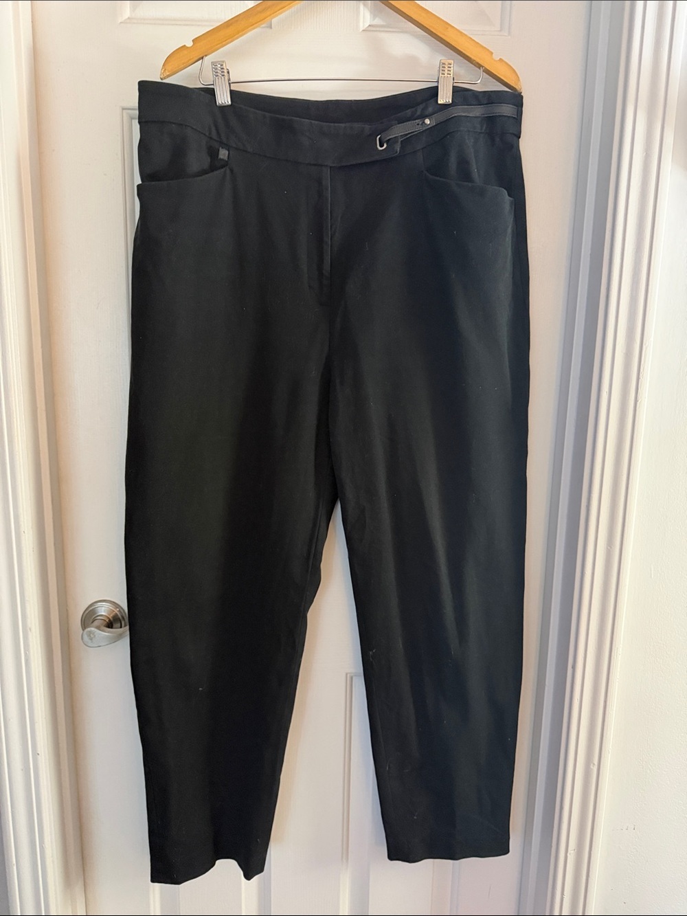 Lauren Ralph Lauren Black Pants with leather accents size 18